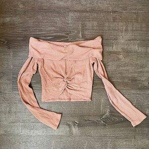Peach Off-Shoulder Top